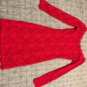 Red Lace Formal Dress